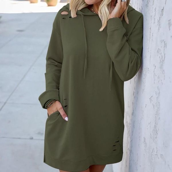 women dress autumn oversized long sleeve hooded dress personality hole loose solid color casual stright mini dresses robe, Black;gray
women dress autumn oversized long sleeve hooded dress personality hole loose solid color casual stright mini dresses robe, Black;gray