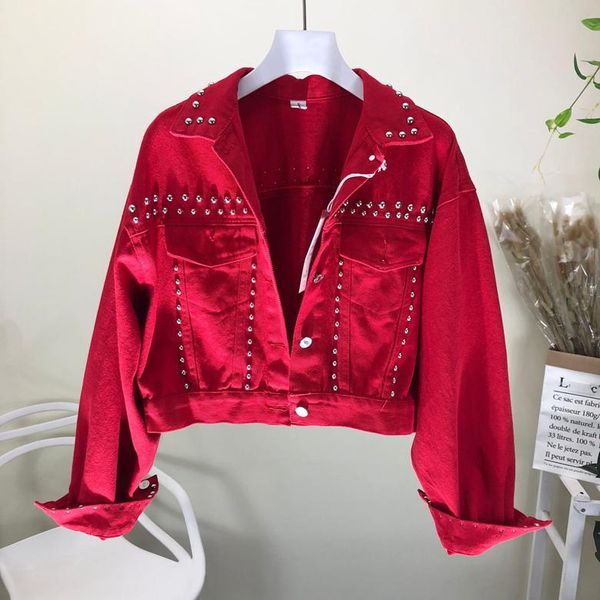 2020 spring new students heavy rivet short denim jacket female students loose cowboy coat casual jeans jacket outwear, Black;brown
2020 spring new students heavy rivet short denim jacket female students loose cowboy coat casual jeans jacket outwear, Black;brown