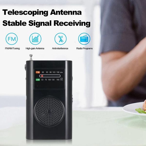 RD-206 Mini AM FM Radio 2 Band Receiver Portable Pocket Radio Built-in Speaker with Headphone Jack Antenna
RD-206 Mini AM FM Radio 2 Band Receiver Portable Pocket Radio Built-in Speaker with Headphone Jack Antenna
