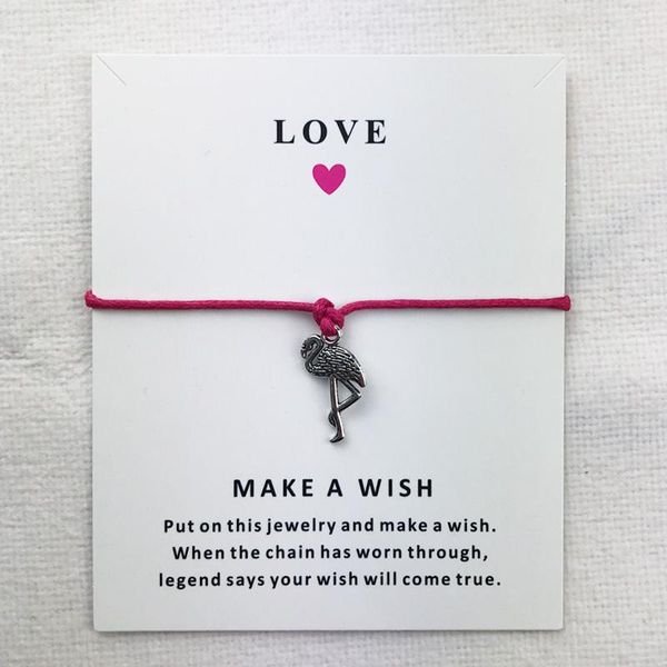 charm bracelets antique silver plated flamingo charms cuff multilayer wax rope pink women men with card bracelet jewelry, Golden;silver
charm bracelets antique silver plated flamingo charms cuff multilayer wax rope pink women men with card bracelet jewelry, Golden;silver