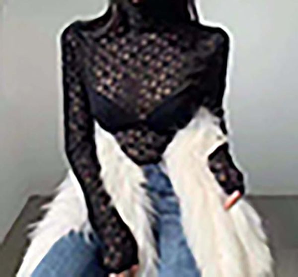 women blouses leotard letter embroidered long -sleeve t -shirt web celebrity high collar temperament lace versatile long -sleeve n, White 
women blouses leotard letter embroidered long -sleeve t -shirt web celebrity high collar temperament lace versatile long -sleeve n, White