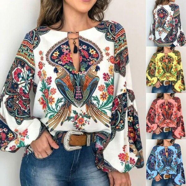 popular floral boho lantern sleeve s-5xl t shirt blouse women long v-neck 1, White
popular floral boho lantern sleeve s-5xl t shirt blouse women long v-neck 1, White