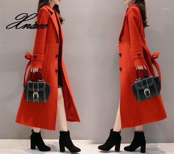 xnxee woolen coat women 2019 long section wild red woolen overcoat female long spring autumn winter slim blend outerwear1, Black
xnxee woolen coat women 2019 long section wild red woolen overcoat female long spring autumn winter slim blend outerwear1, Black