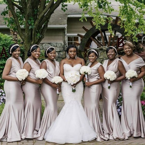 african bridesmaid dresses mermaid junior wedding party guest gowns maid of honor dress custom made off shouler, White;pink 
african bridesmaid dresses mermaid junior wedding party guest gowns maid of honor dress custom made off shouler, White;pink