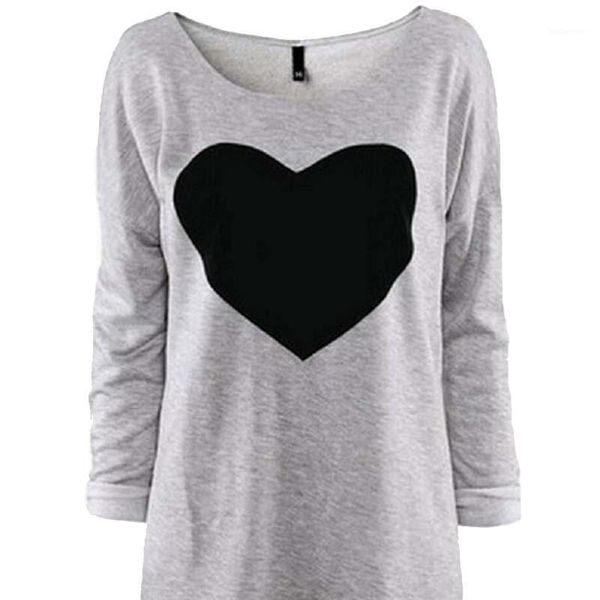 cuhakci long sleeve t-shirt print heart gray t shirt women sweatshirt female plus sizes tee autumn clothing1, White
cuhakci long sleeve t-shirt print heart gray t shirt women sweatshirt female plus sizes tee autumn clothing1, White