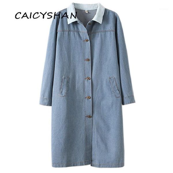 new autumn women trench coat plus size casual solid turn-down collar single breasted md-long jeans coat for women denim trench1, Tan;black
new autumn women trench coat plus size casual solid turn-down collar single breasted md-long jeans coat for women denim trench1, Tan;black