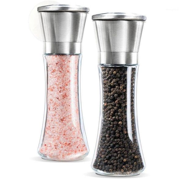 stainless steel salt and pepper grinder shakers glass body spice salt and pepper adjustable manual grinding mill1
stainless steel salt and pepper grinder shakers glass body spice salt and pepper adjustable manual grinding mill1