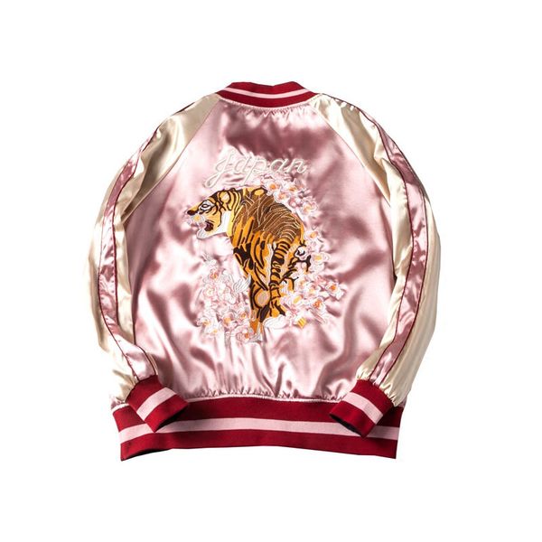 fall two spring sides wear tiger embroidered of women in satin plain baseball jacket casual coats h2wi, Black;brown
fall two spring sides wear tiger embroidered of women in satin plain baseball jacket casual coats h2wi, Black;brown