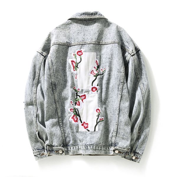 hoge kwaliteit terug borduurwerk bloemen stijlvolle heren denim jassen hip hop seizoenen casual patchwork wassen gebroken gat bovenkleding, Gray
hoge kwaliteit terug borduurwerk bloemen stijlvolle heren denim jassen hip hop seizoenen casual patchwork wassen gebroken gat bovenkleding, Gray