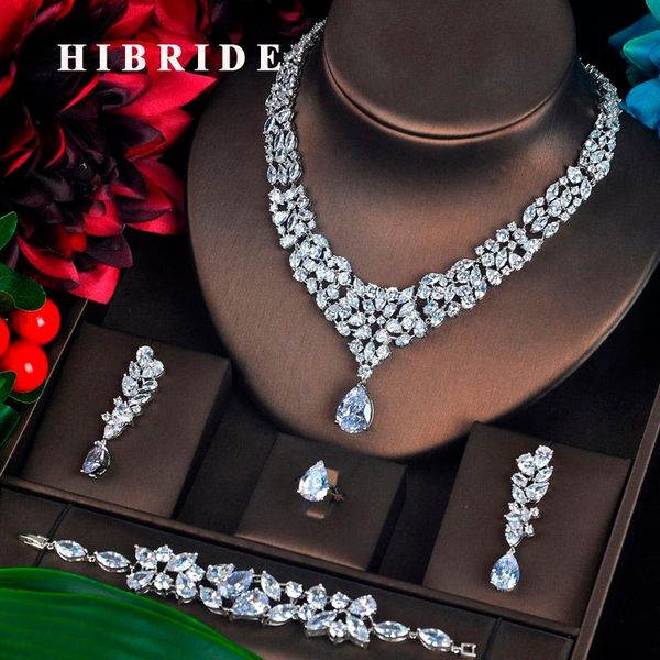 hibride luxury clear cubic zircon pendientes wedding jewelry set 4 pcs earring bracelet necklace ring brincos bijoux set n-631, Silver
hibride luxury clear cubic zircon pendientes wedding jewelry set 4 pcs earring bracelet necklace ring brincos bijoux set n-631, Silver