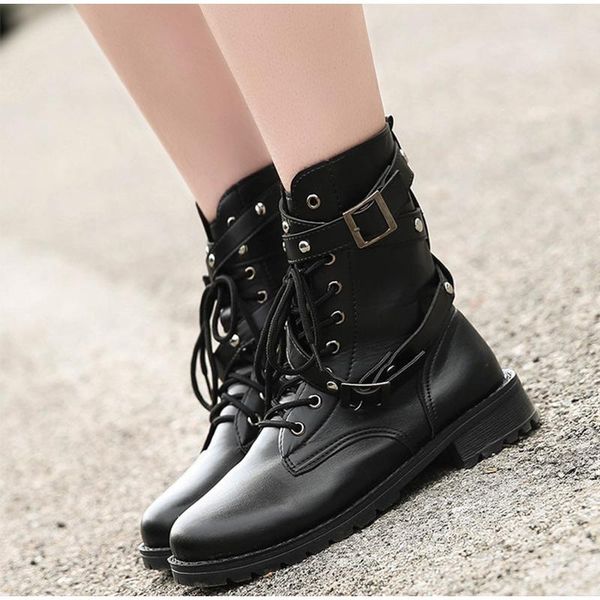 boots women's ankle pu leather autumn female footwear fashion 2021 motocycle lace up buckle strap cool street woman shoes, Black
boots women's ankle pu leather autumn female footwear fashion 2021 motocycle lace up buckle strap cool street woman shoes, Black