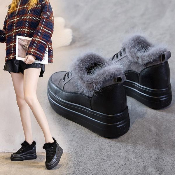 really fur platform sneakers women winter shoes genuine leather snow boots wedges shoes 2020 new chunky platform sneakers, Black
really fur platform sneakers women winter shoes genuine leather snow boots wedges shoes 2020 new chunky platform sneakers, Black