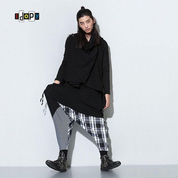 idopy men's casual pant splice harem pants men hip hop loose dancing pants fashion male skirt trousers1, Black
idopy men's casual pant splice harem pants men hip hop loose dancing pants fashion male skirt trousers1, Black