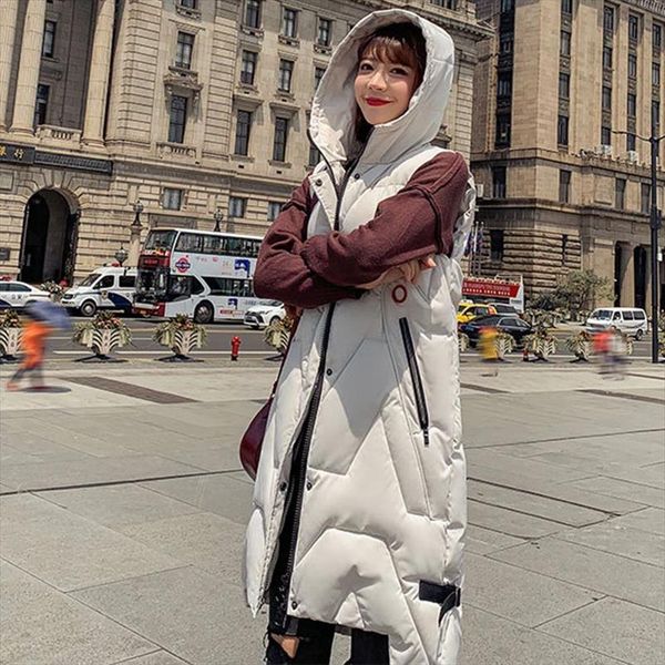 winter long vest for women down cotton padded coat sleeveless hooded outwear female 2021 autumn korean style warm waistcoat lady, Black;white
winter long vest for women down cotton padded coat sleeveless hooded outwear female 2021 autumn korean style warm waistcoat lady, Black;white