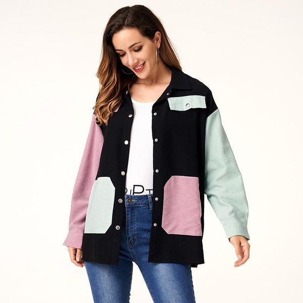 mai&fun women casual coat pocket side button up colorblock cord coat1, Black;brown
mai&fun women casual coat pocket side button up colorblock cord coat1, Black;brown