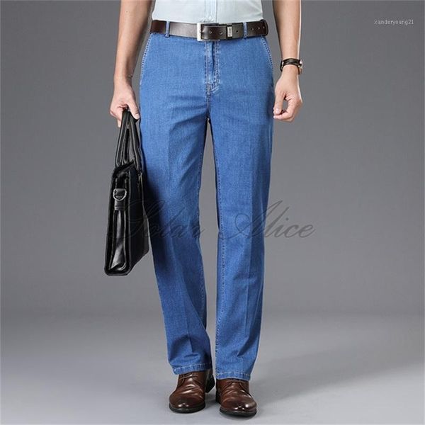 men's jeans 2021 men's spring and summer autumn high waist straight business middle-aged loose denim trousers1, Blue
men's jeans 2021 men's spring and summer autumn high waist straight business middle-aged loose denim trousers1, Blue