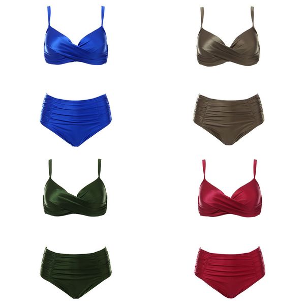 andzhelika high waist bikinis women swimwear summer solid color high-grade fabric bikini set plus size swimwear bathing suit y1120, White;black
andzhelika high waist bikinis women swimwear summer solid color high-grade fabric bikini set plus size swimwear bathing suit y1120, White;black