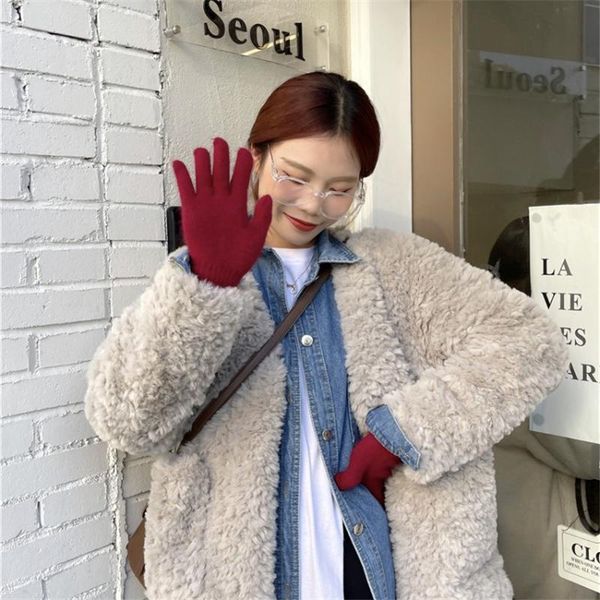 women's fur & faux 2021 autumn winter solid color ladies coat thick warm women outwear female cotton high quality, Black
women's fur & faux 2021 autumn winter solid color ladies coat thick warm women outwear female cotton high quality, Black