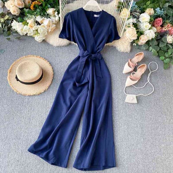 fashion solid basic office v neck summer full length bandage jumpsuit casual women high waist elegant playsuit tie romper, Black;white
fashion solid basic office v neck summer full length bandage jumpsuit casual women high waist elegant playsuit tie romper, Black;white