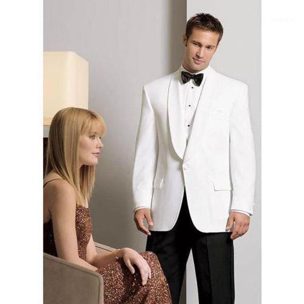 2020 2 pieces one button brightness white groom tuxedos shawl lapel groomsmen men wedding suits terno man( jacket+pants+bow tie)1, White;black
2020 2 pieces one button brightness white groom tuxedos shawl lapel groomsmen men wedding suits terno man( jacket+pants+bow tie)1, White;black