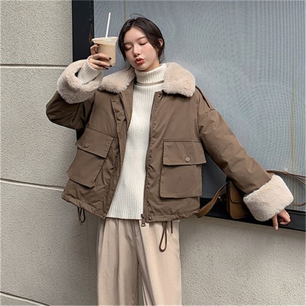 2021 new korean style lambswool parkas solid skin collar long sleeves large size female jacket winter lady 8zjz, Black
2021 new korean style lambswool parkas solid skin collar long sleeves large size female jacket winter lady 8zjz, Black