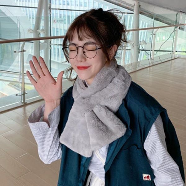 scarves thickened fur scarf autumn and winter furry student plush bib female hedging cold outdoor u5, Blue;gray
scarves thickened fur scarf autumn and winter furry student plush bib female hedging cold outdoor u5, Blue;gray