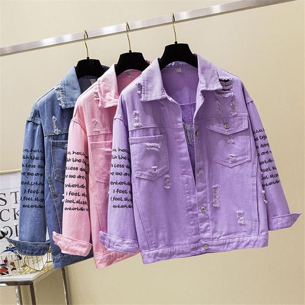 2020 autumn women basic coat denim embroidery letter jacket jeans jacket casual lady loose holes denim coat streetwear plus size, Black;brown
2020 autumn women basic coat denim embroidery letter jacket jeans jacket casual lady loose holes denim coat streetwear plus size, Black;brown