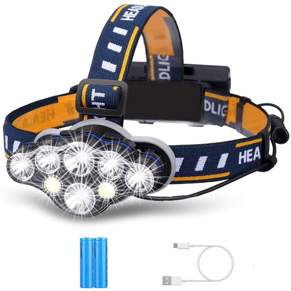 rechargeable headlamp,8 led headlamp flashlight 8 modes with usb cable 2 batteries, waterproof led head torch head light with red light
rechargeable headlamp,8 led headlamp flashlight 8 modes with usb cable 2 batteries, waterproof led head torch head light with red light