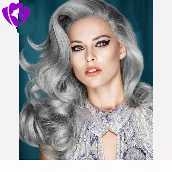 high temperature fiber grey hair wigs long natural body wave blonde red brown synthetic lace front wig for africa women, Black
high temperature fiber grey hair wigs long natural body wave blonde red brown synthetic lace front wig for africa women, Black