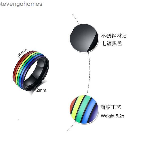 rainbow gay flag stainless jewelry titanium steel ring hand decoration pr-020, Silver
rainbow gay flag stainless jewelry titanium steel ring hand decoration pr-020, Silver