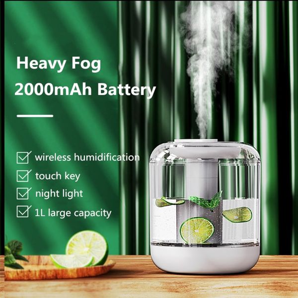 portable 1000ml large capacity air humidifier rechargeable 2000mah battery aroma essential oil diffuser with warm lamp for home
portable 1000ml large capacity air humidifier rechargeable 2000mah battery aroma essential oil diffuser with warm lamp for home