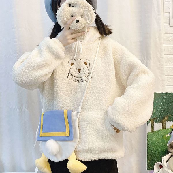 oautumn and winter 2020 new bear embroidery cute hairy sweater women plush loose cashmere top, Black
oautumn and winter 2020 new bear embroidery cute hairy sweater women plush loose cashmere top, Black