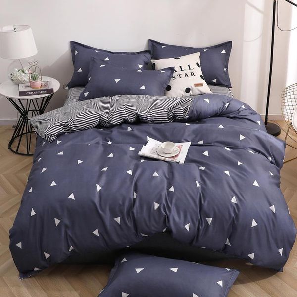 58 bedding set black white nordic simple bedding simple king sizes duvet cover pillowcase 3/4pcs polyester&cotton