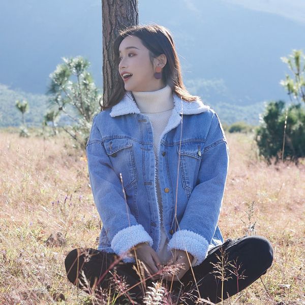 jeans jacket women coat winter korean fashion loose thick plush liner thickened warm lamb wool denim coats plus szie 5xl, Black;brown
jeans jacket women coat winter korean fashion loose thick plush liner thickened warm lamb wool denim coats plus szie 5xl, Black;brown