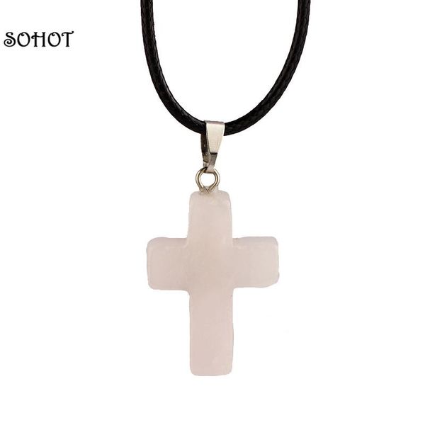 sonew cross design leather cord natural pink purple tiger eye quartz stone pendants necklace for women jewelry wmtrjs bdesybag, Black;white
sonew cross design leather cord natural pink purple tiger eye quartz stone pendants necklace for women jewelry wmtrjs bdesybag, Black;white
