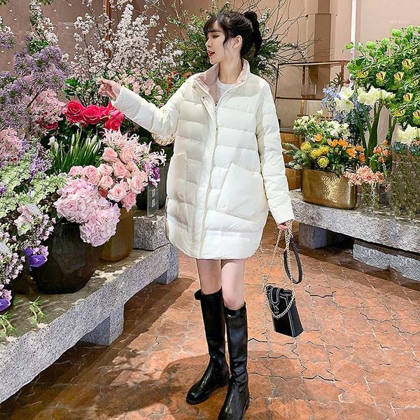 2019 winter new thin section korean down jacket fashion stand collar loose coat quality long paragraph white duck down jacket 241, Black
2019 winter new thin section korean down jacket fashion stand collar loose coat quality long paragraph white duck down jacket 241, Black