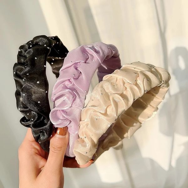 bright silk fabric headband drilling fold hair hoop hairbands for women fashion wide headwear bezel hair accessories, Slivery;white
bright silk fabric headband drilling fold hair hoop hairbands for women fashion wide headwear bezel hair accessories, Slivery;white