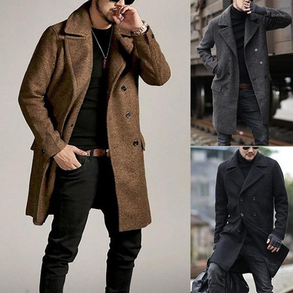 men's wool & blends men winter solid color jacket fashion double breasted casual lapel coat clothes windbreaker1, Black
men's wool & blends men winter solid color jacket fashion double breasted casual lapel coat clothes windbreaker1, Black