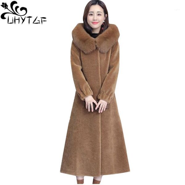 uhytgf luxury sheep sheared winter fur coat woman fur collar hooded casual warm long coat plus size veste fourrure femme 3331, Black
uhytgf luxury sheep sheared winter fur coat woman fur collar hooded casual warm long coat plus size veste fourrure femme 3331, Black
