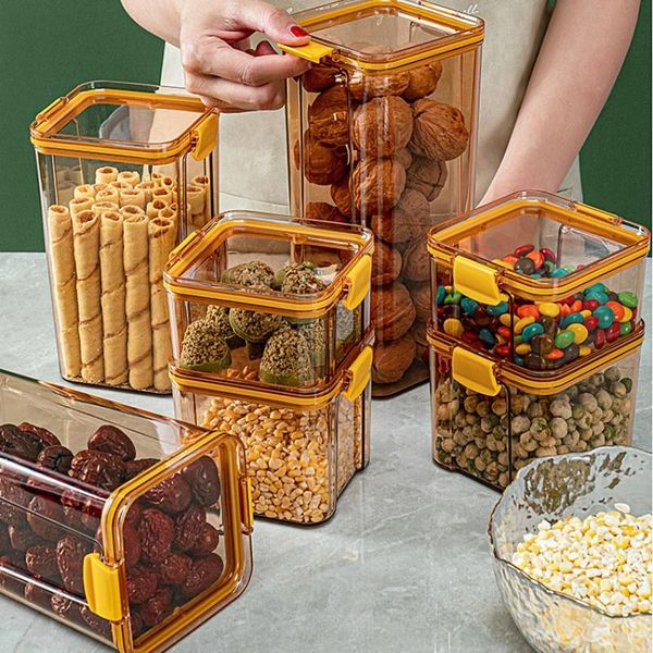transparent square sealed fresh-keeping box japanese style kitchen grain storage tank for and dried fruits
transparent square sealed fresh-keeping box japanese style kitchen grain storage tank for and dried fruits