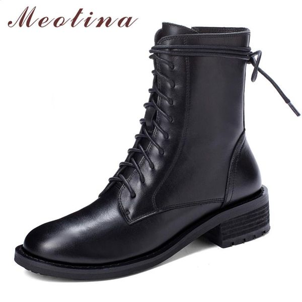 meotina winter motorcycle boots women natural genuine leather thick heel ankle boots zip round toe shoes lady autumn big size 43, Black
meotina winter motorcycle boots women natural genuine leather thick heel ankle boots zip round toe shoes lady autumn big size 43, Black