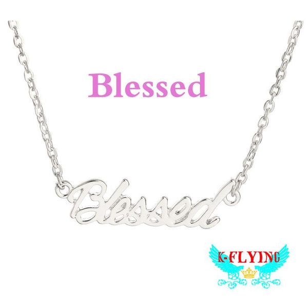 pendant necklaces european and american diy jewelry gold two-color blessed pattern necklace, Silver
pendant necklaces european and american diy jewelry gold two-color blessed pattern necklace, Silver