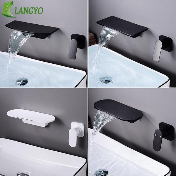 bathroom sink faucets langyo wall-mount basin faucet mixer waterfall large shelf platform matte black&white quality tap
bathroom sink faucets langyo wall-mount basin faucet mixer waterfall large shelf platform matte black&white quality tap