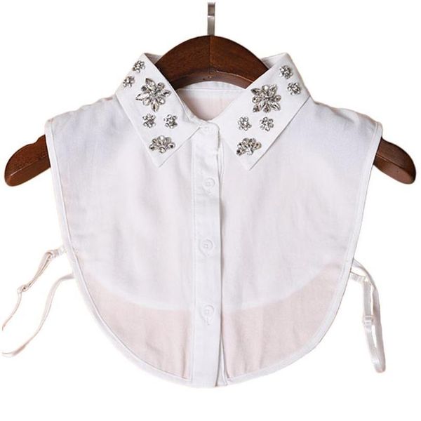 womens chiffon jewelry fake collar crystal rhinestone flower lapel half y5gc womens qylild, White
womens chiffon jewelry fake collar crystal rhinestone flower lapel half y5gc womens qylild, White