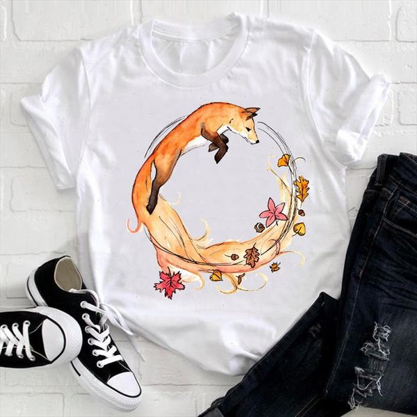 women short sleeve 4xl plus size flower kawaii cute fox animal clothes ladies graphic print tee tshirt female t shirt, White
women short sleeve 4xl plus size flower kawaii cute fox animal clothes ladies graphic print tee tshirt female t shirt, White