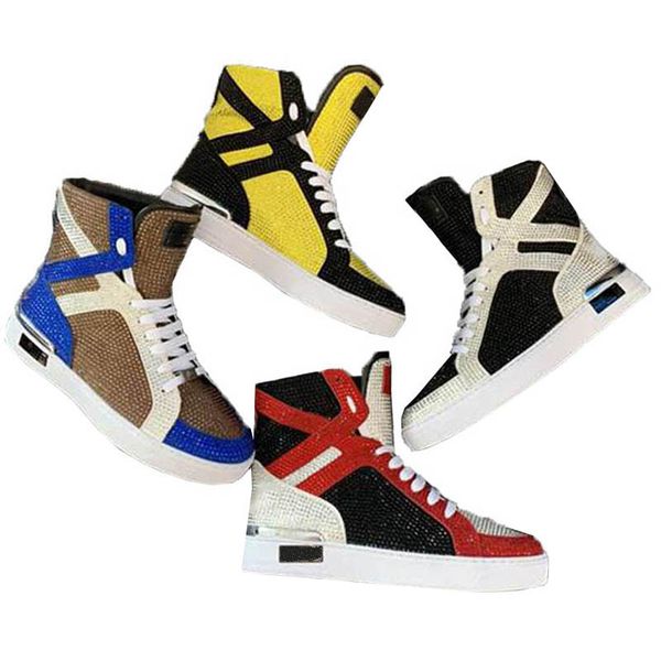 fashion men platform shoes luxurys desginers real leather trends wild mens upper material drilling electric show sneakers trainers, Black
fashion men platform shoes luxurys desginers real leather trends wild mens upper material drilling electric show sneakers trainers, Black
