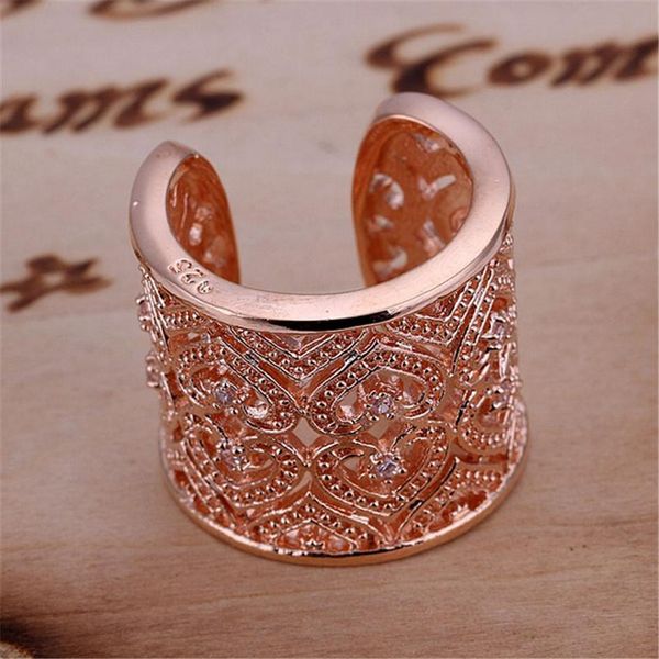 new fashion charm noble hollow crystal suspicious female ring rose gold color women men ring h sqcepj, Silver
new fashion charm noble hollow crystal suspicious female ring rose gold color women men ring h sqcepj, Silver