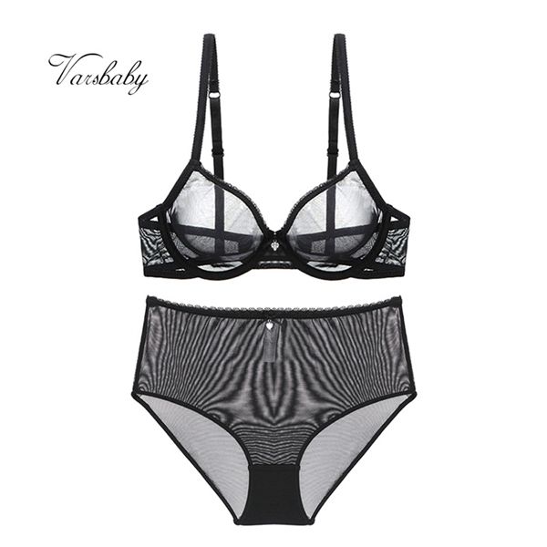 varsbaby see-through underwear transparent high-waist briefs yarn bra and panty set c1212, Black;white
varsbaby see-through underwear transparent high-waist briefs yarn bra and panty set c1212, Black;white