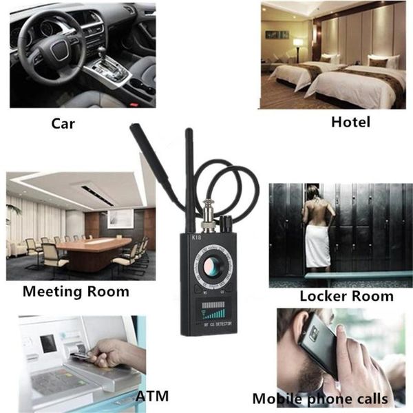 1mhz-6.5ghz k18 multi-function detector camera gsm audio bug finder gps signal lens rf tracker detect wireless products
1mhz-6.5ghz k18 multi-function detector camera gsm audio bug finder gps signal lens rf tracker detect wireless products