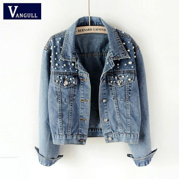 vangull 2021 spring autumn new pearl beading crop denim jackets female casual jeans bomber jacket long sleeve coat plus size 5xl, Black;brown
vangull 2021 spring autumn new pearl beading crop denim jackets female casual jeans bomber jacket long sleeve coat plus size 5xl, Black;brown